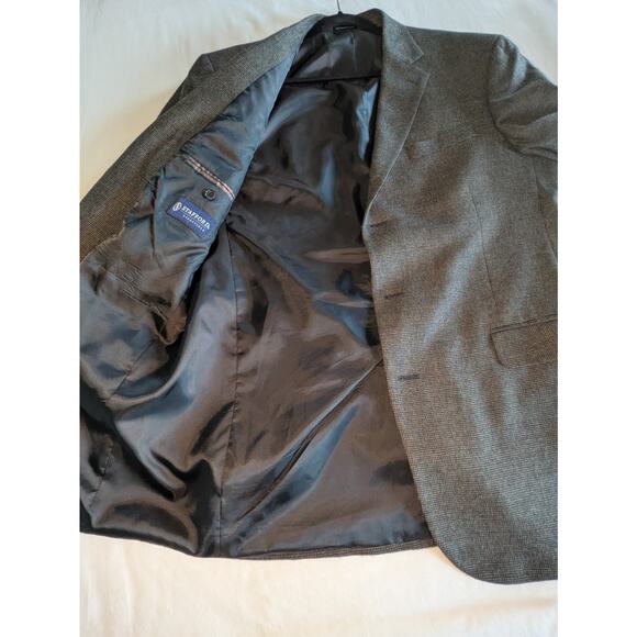 Stafford Blazer Mens 44 Long Wool 3 Button Sports Coat Timeless Professional - Picture 6 of 10